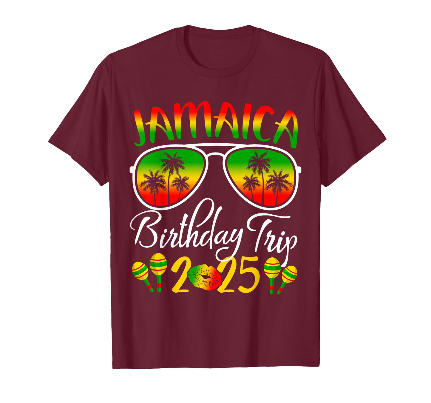 Jamaica Birthday Trip 2025 Funny Family Matching T-Shirt