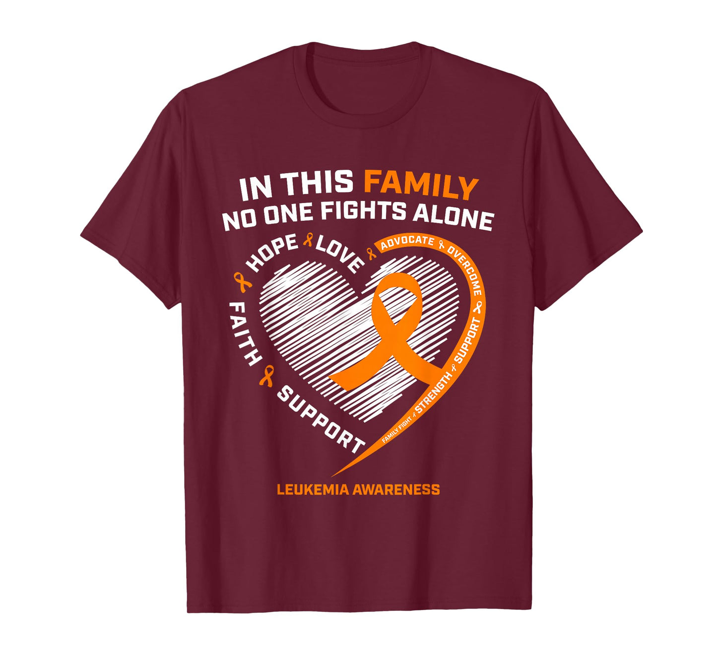 Family Fight Leukemia Awareness Products Gift Men Women Kids T-Shirt