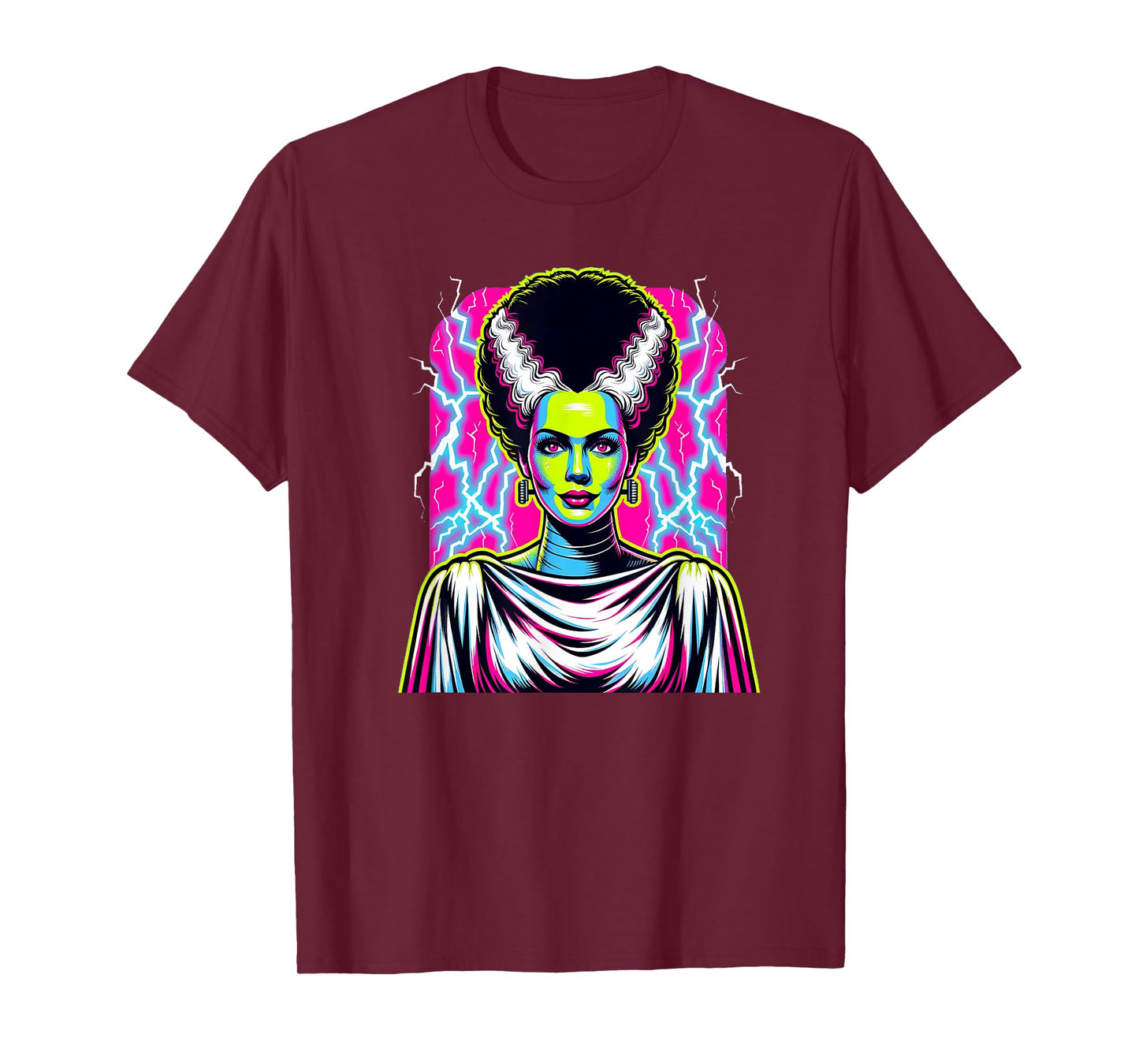 Bride of Frankenstein Bride Vibrant Classic Halloween Horror T-Shirt