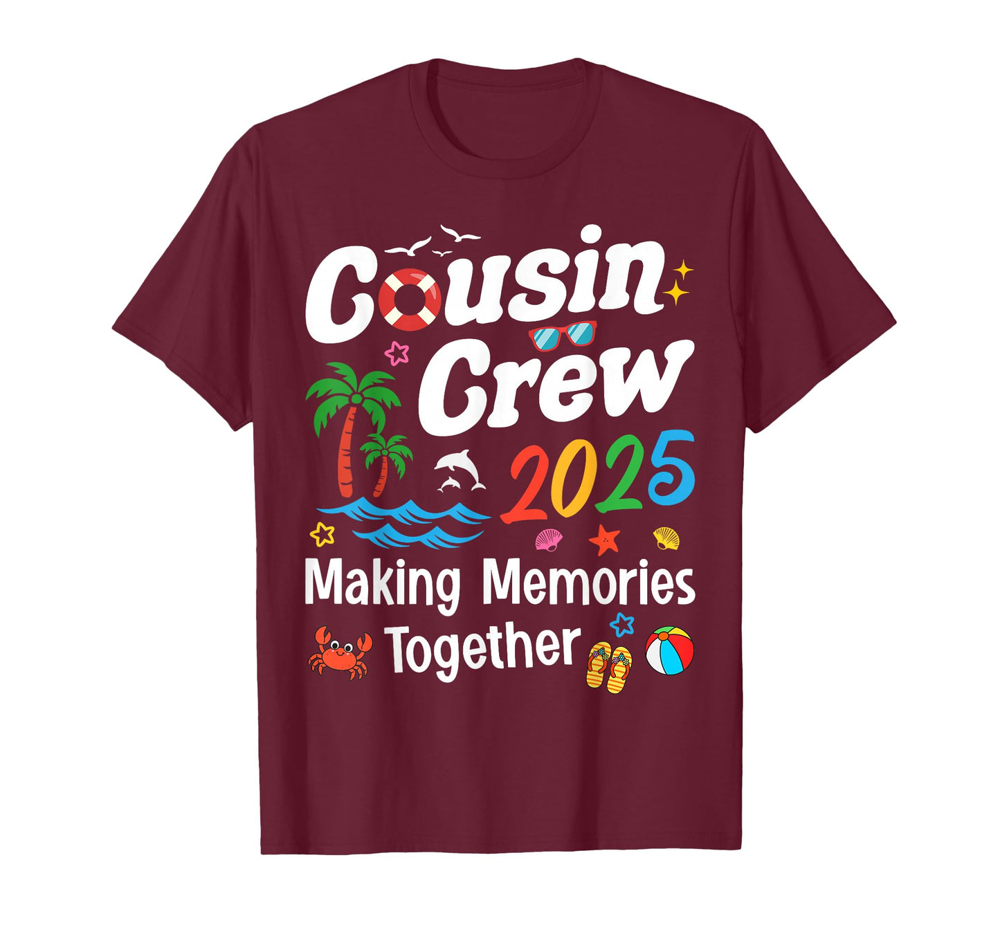 Cousin Crew 2025 Summer Vacation Beach Family Trip Matching T-Shirt