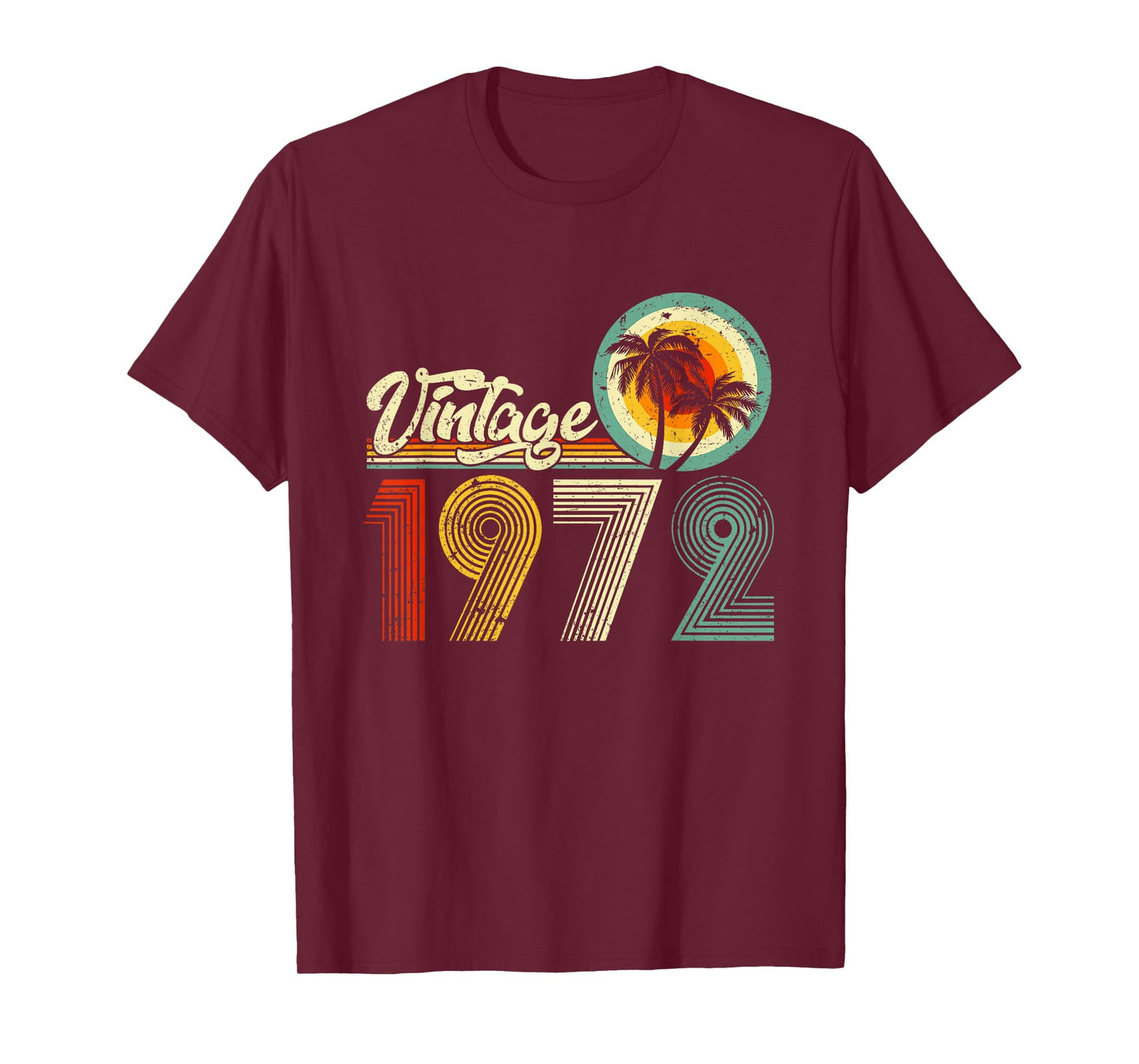50 Year Old Gift Men Women Vintage 1972 50th Birthday Retro T-Shirt