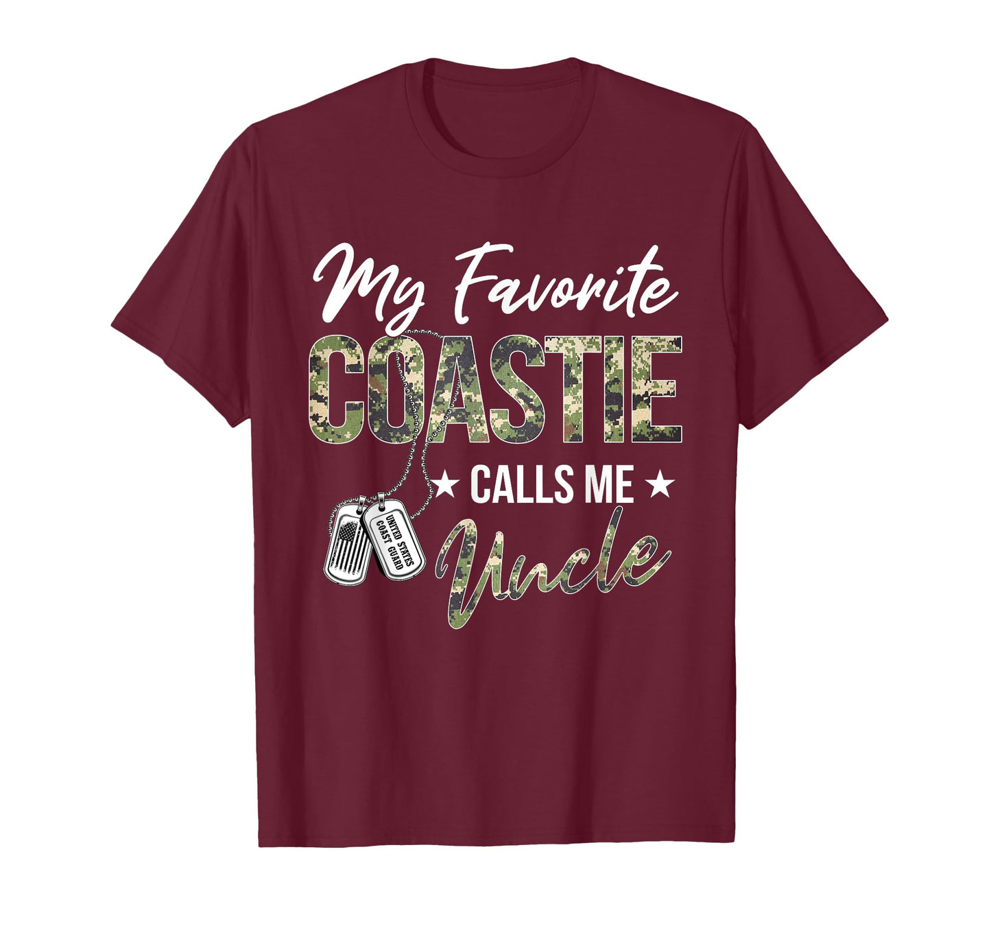 My Favorite Coastie Calls Me Uncle Proud US Coast Guard T-Shirt