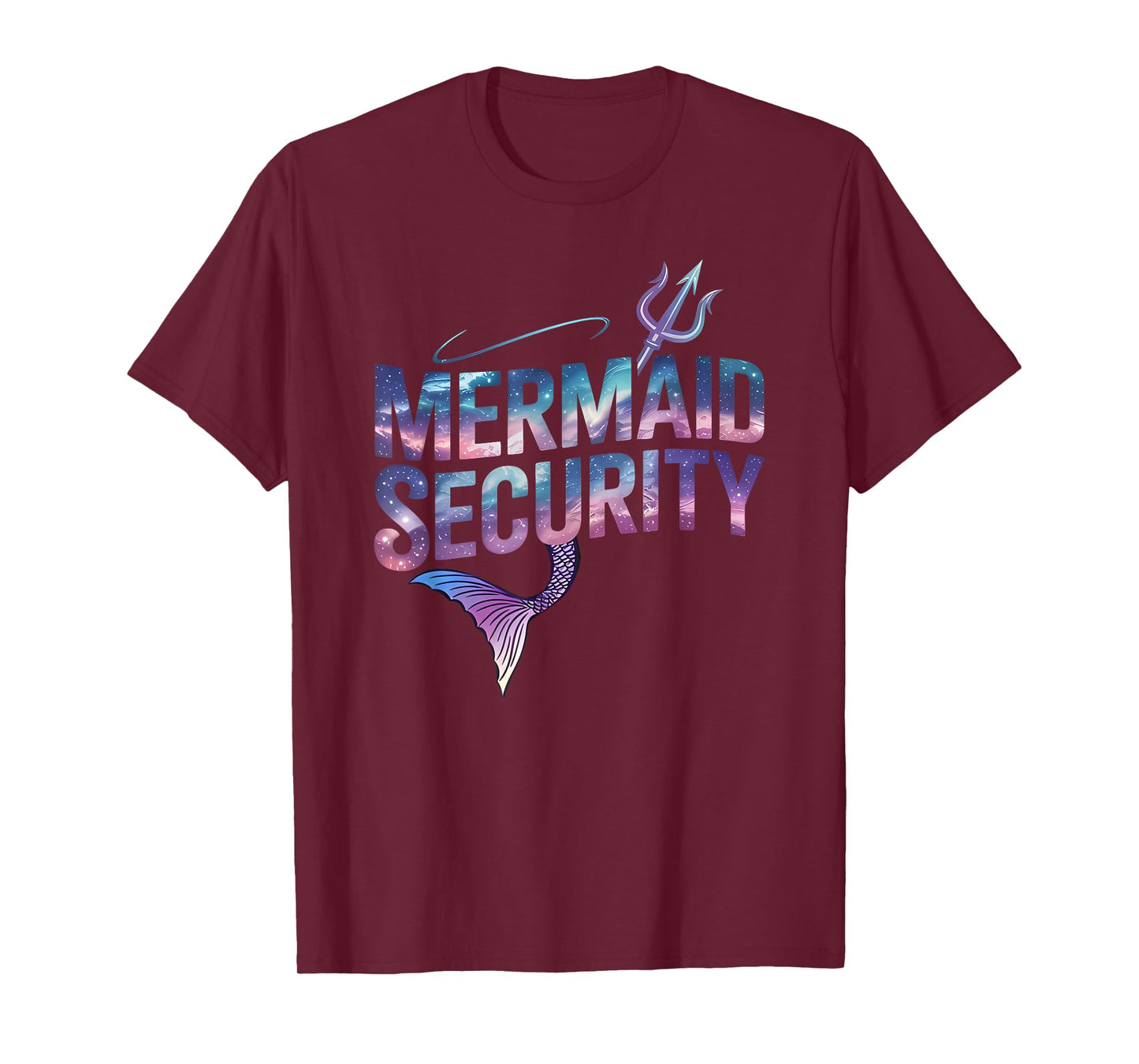 Mermaid Security Squad Matching Trident Birthday Love Merman T-Shirt