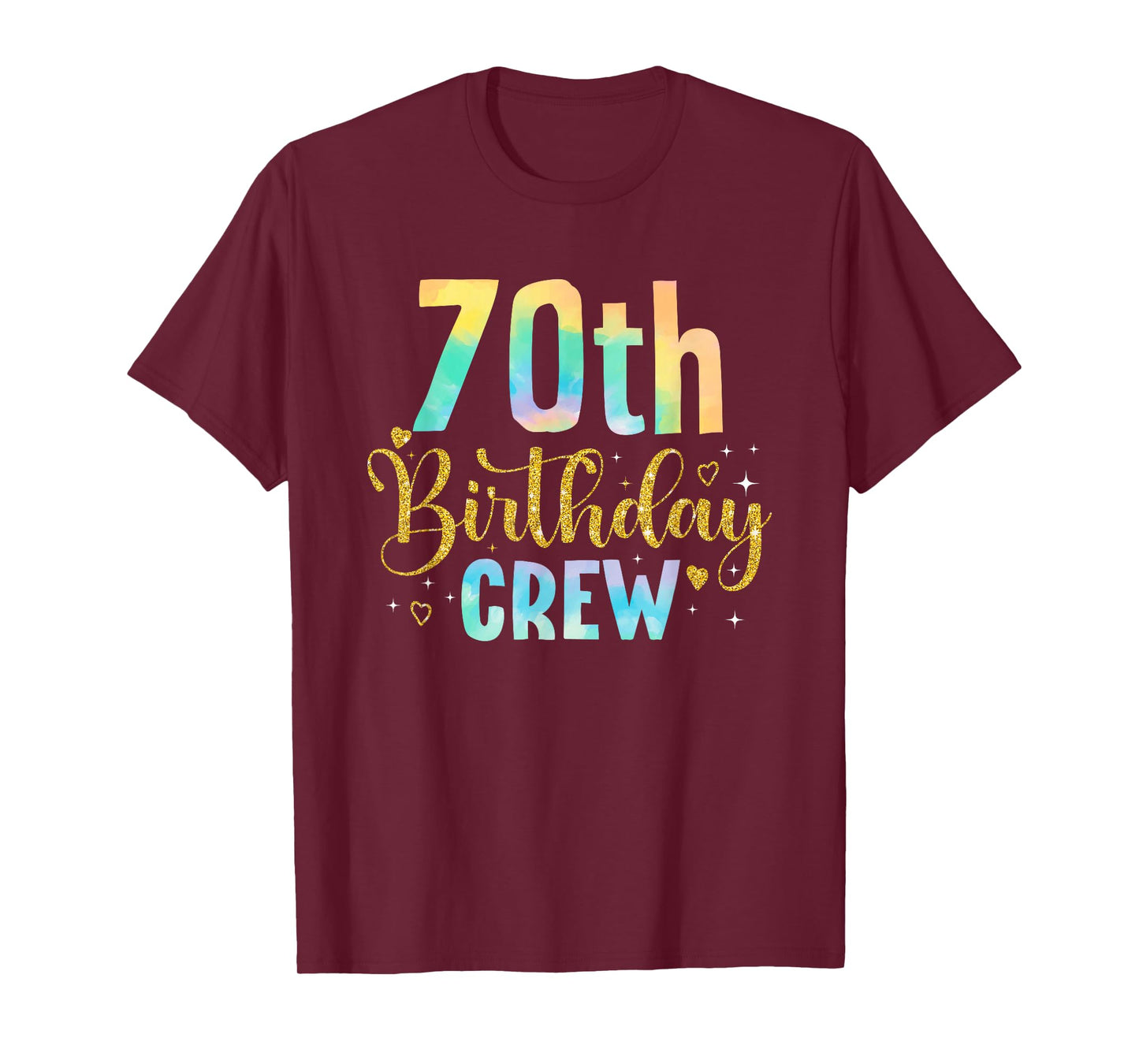 70 Years Old Birthday Party Group Family 70th Birthday Crew T-Shirt