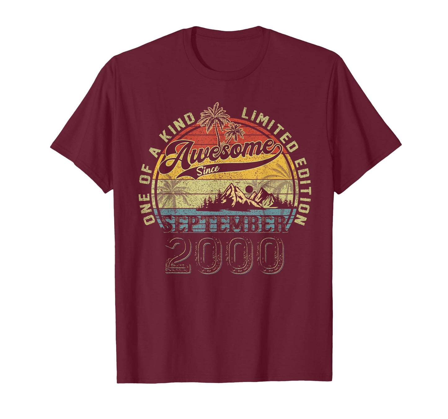 25th Bday Gifts for Men September 2000 25 Year Old T-Shirt