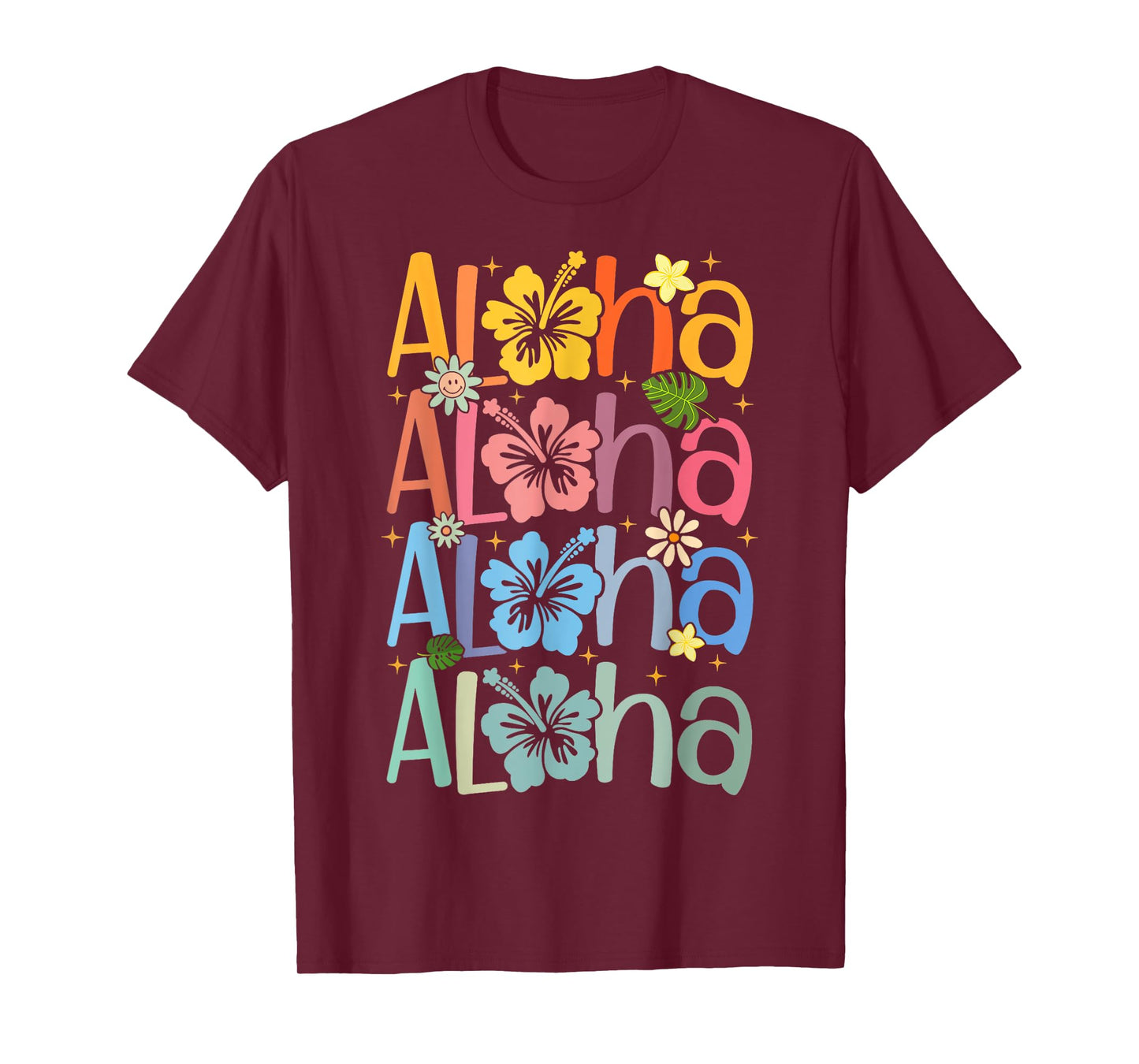 Aloha Hawaiian Summer Vacation Cute Hibiscus Kids Girl T-Shirt