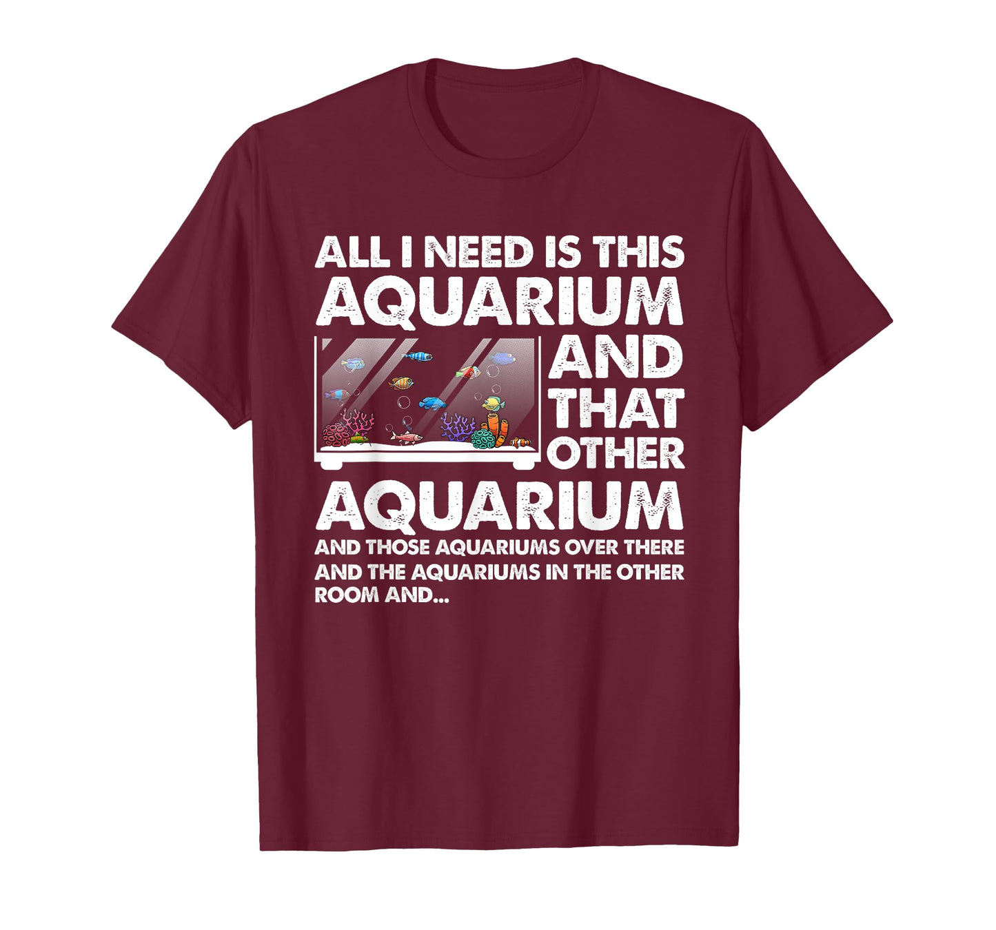 Aquarium Art For Men Women Fish Lover Fish Tank Enthusiast T-Shirt