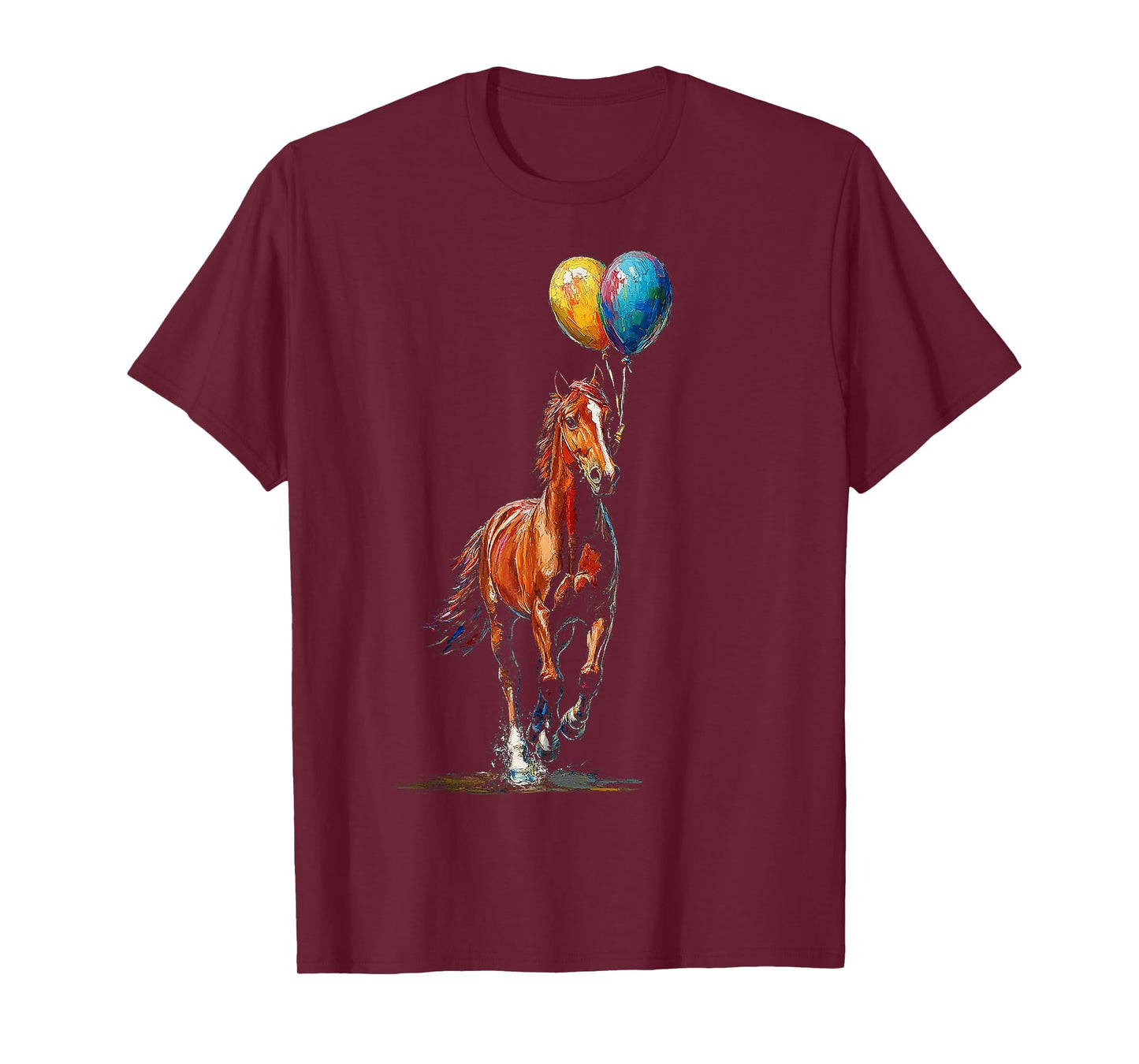 Horse Painting Art Animal Lover Illustration Motif Horse T-Shirt