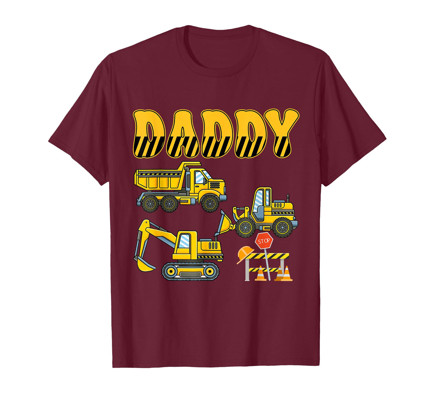 Funny Daddy Construction Excavator Kids Boy Family Set T-Shirt
