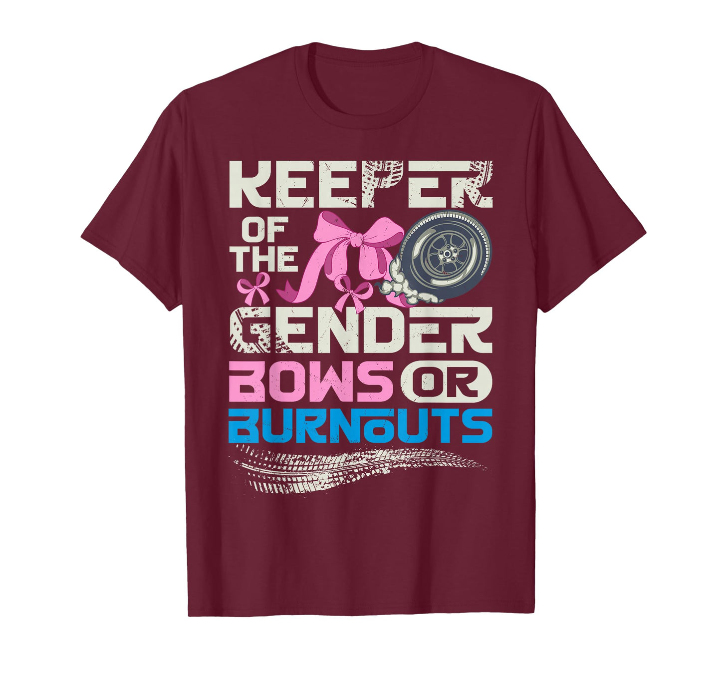 Keeper of the Gender Burnouts or Bows Gender Reveal Party T-Shirt