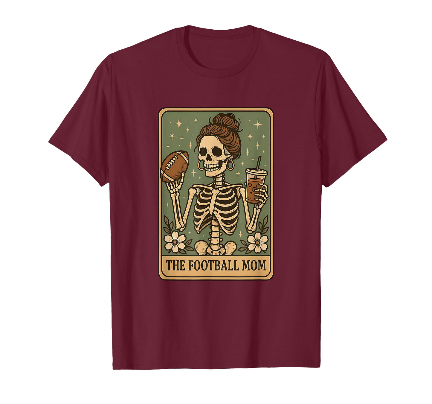 The Football Mom Tarot Card Skeleton Game Day Proud Moms T-Shirt