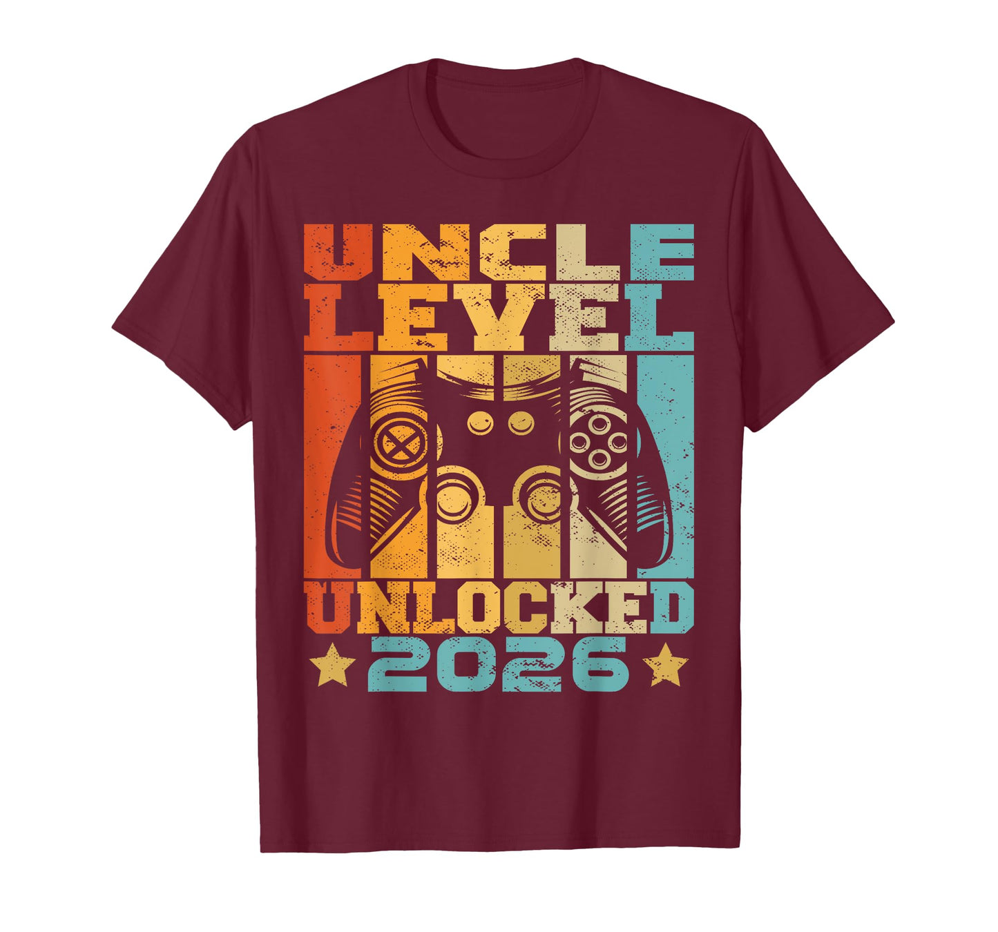 Uncle Level Unlocked 2026 Baby Announcement Uncle Gaming T-Shirt