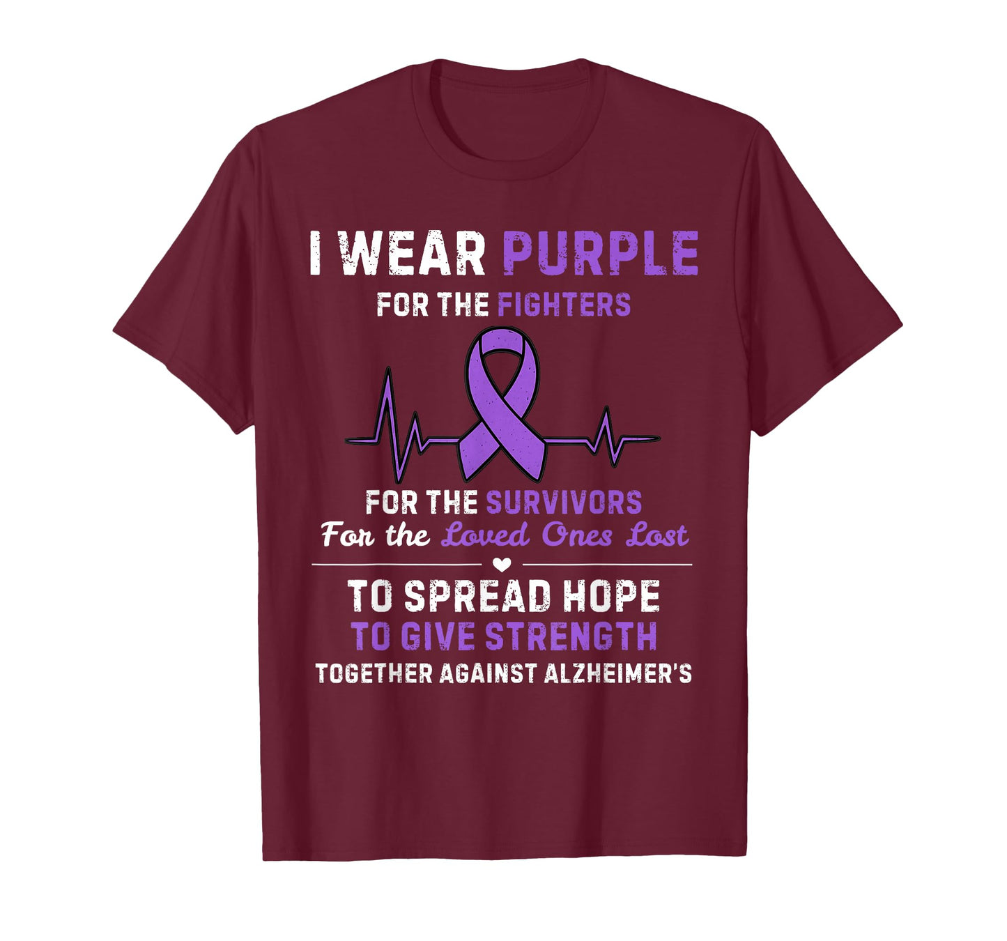 I wear Purple for The Fighters Alzheimer’s Awareness T-Shirt