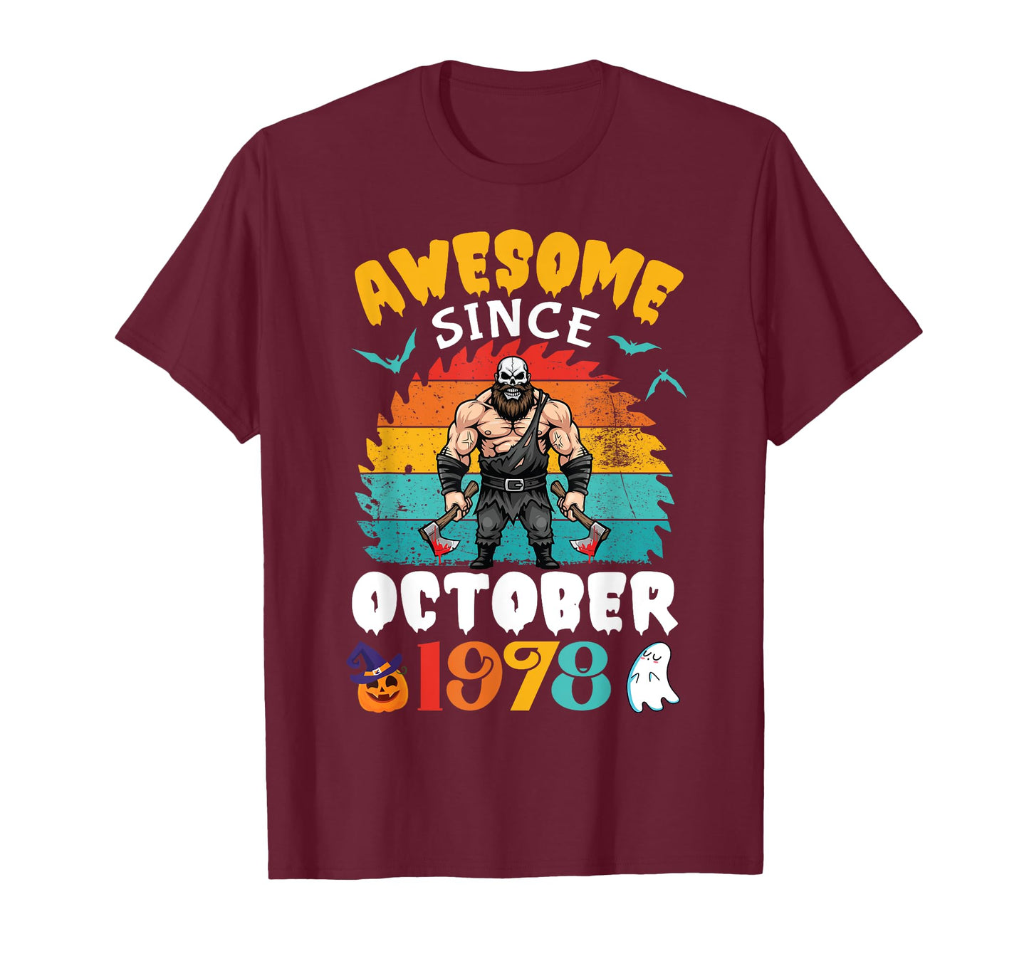 Awesome Since October 1978 Halloween Birthday 47 Years Old T-Shirt