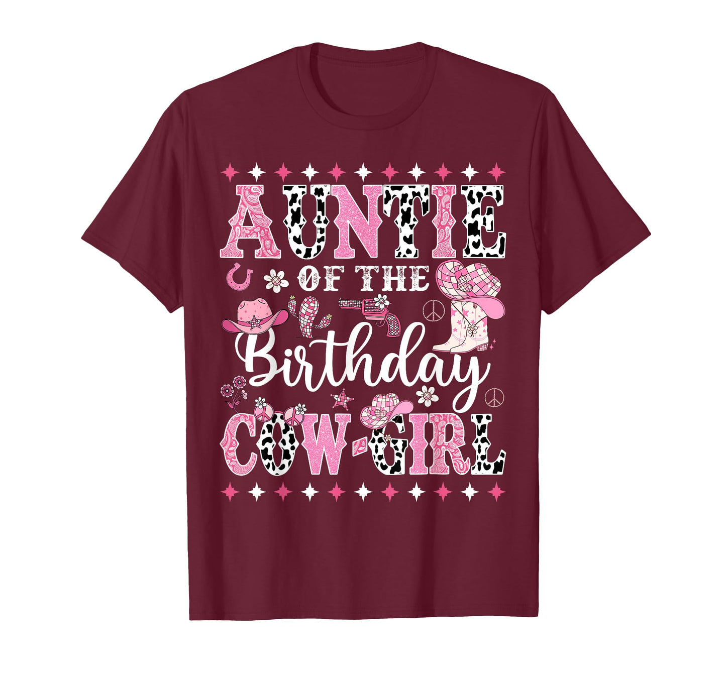 Auntie Of The Birthday CowGirl Rodeo CowGirl Birthday T-Shirt