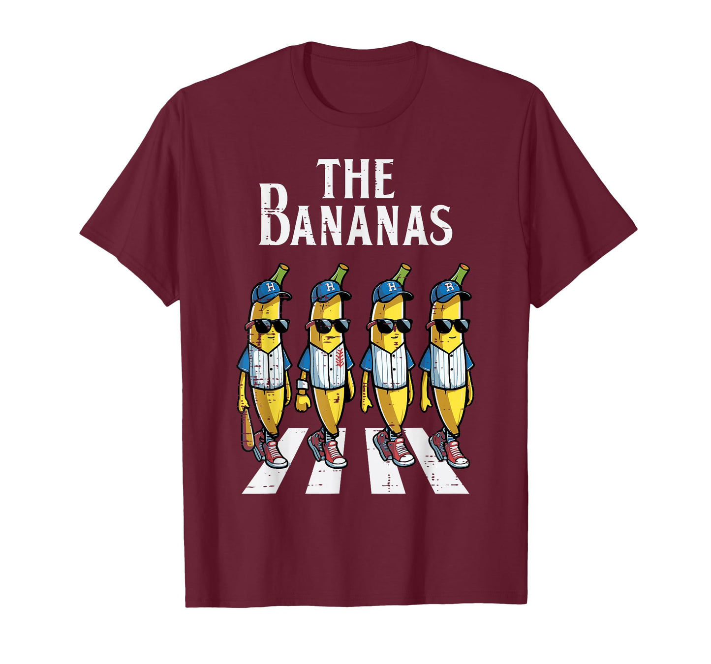The Banana Crossing Funny Fruit Meme Parody Men Women Kids T-Shirt