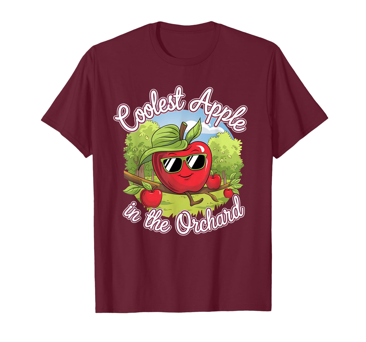 Retro Coolest Apple in the Orchard | Apple Picking Season T-Shirt