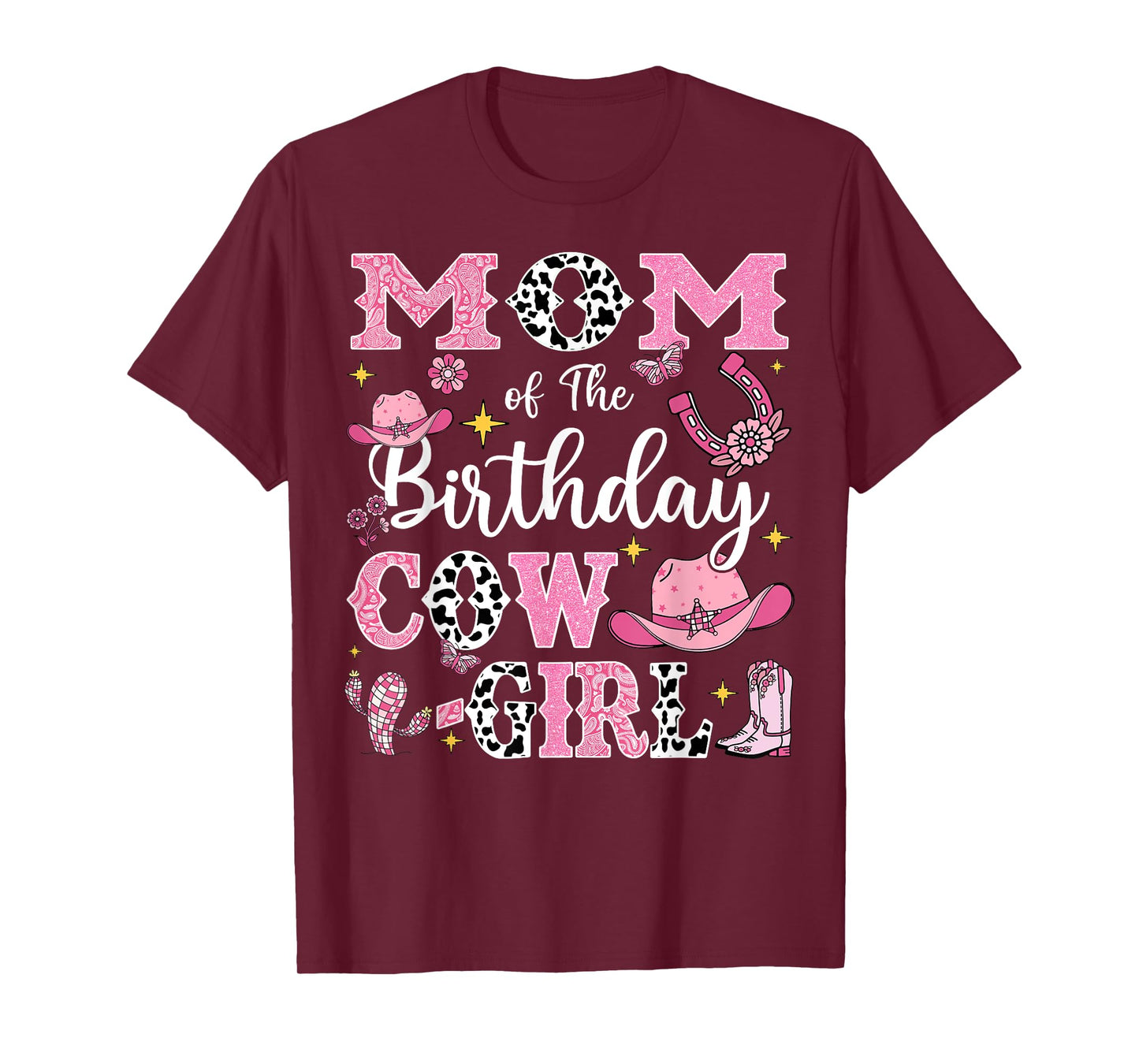 Mom Of The Birthday Cow-Girl Rodeo Cow Girl Birthday T-Shirt