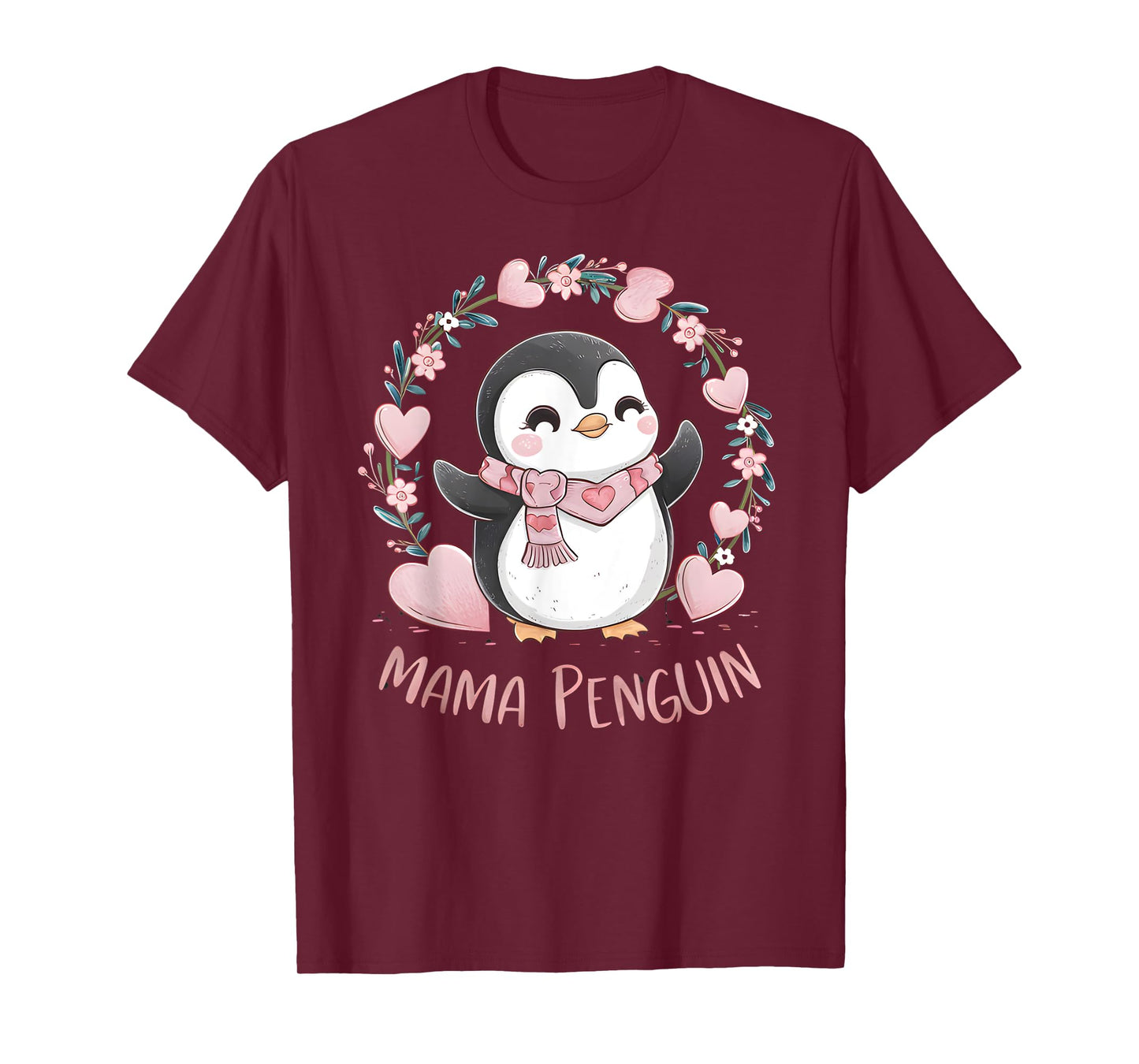 Penguin Mama Flightless Bird Lover Mother's Day Mommy Mom T-Shirt