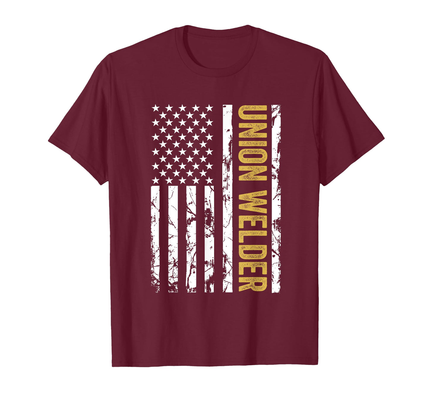 Union Welder USA American Flag Pro Union Workers Rights T-Shirt