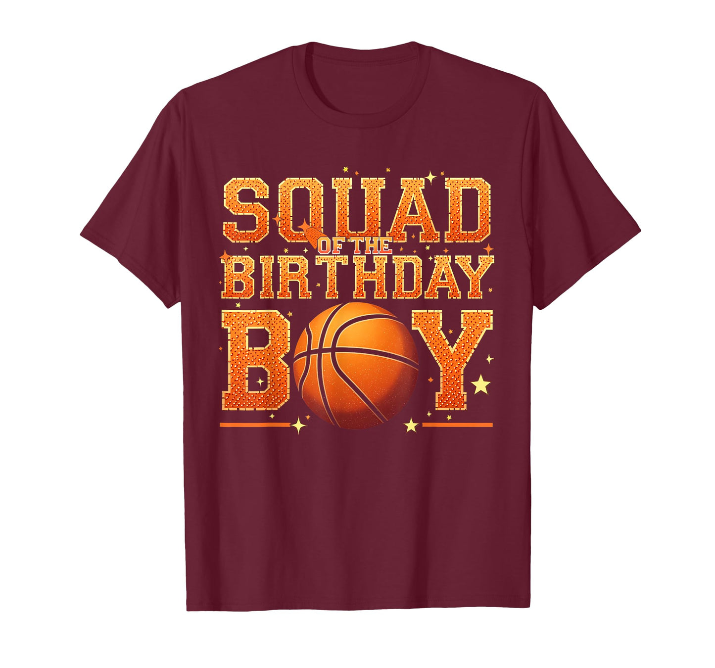 Squad of the Birthday Boy Basketball Gear Festive Team Funny T-Shirt