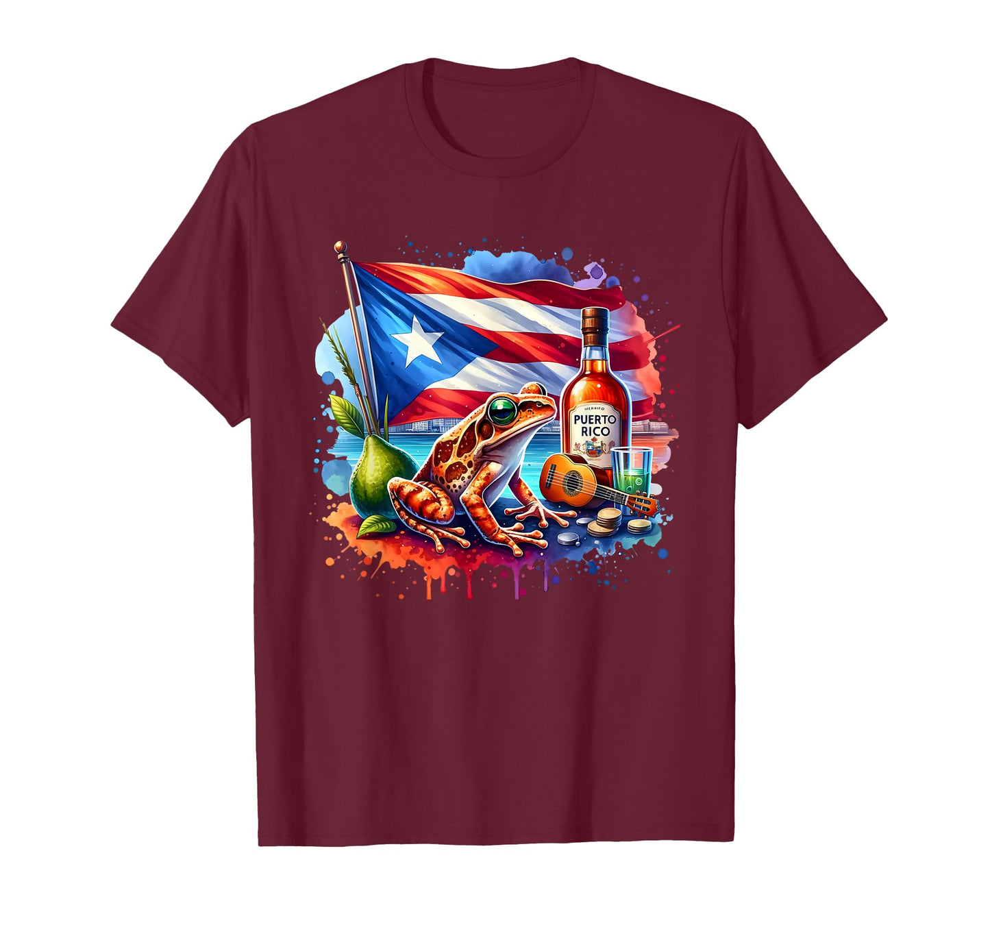 Coqui Frog Puerto Rico Puerto Rican Flag Heritage Month T-Shirt