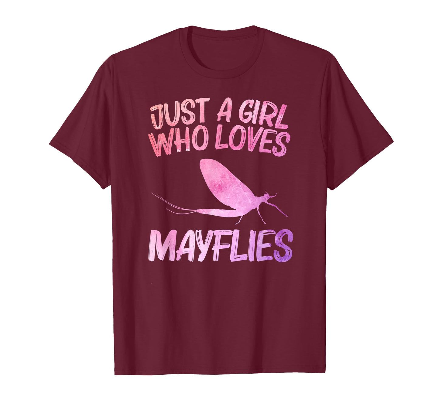 Just A Girl Who Loves Mayflies Gift For Women Mayfly Nymph T-Shirt