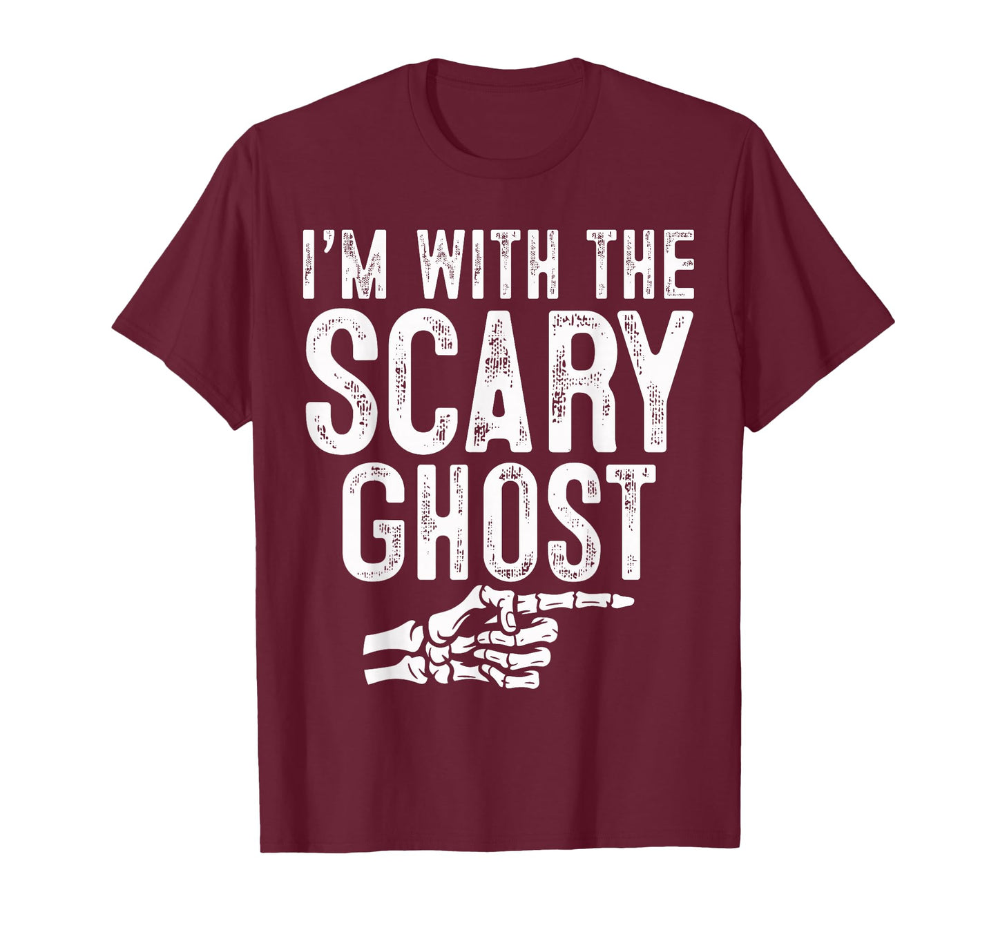I'm with The Scary Ghost Easy Costume Halloween Couples T-Shirt