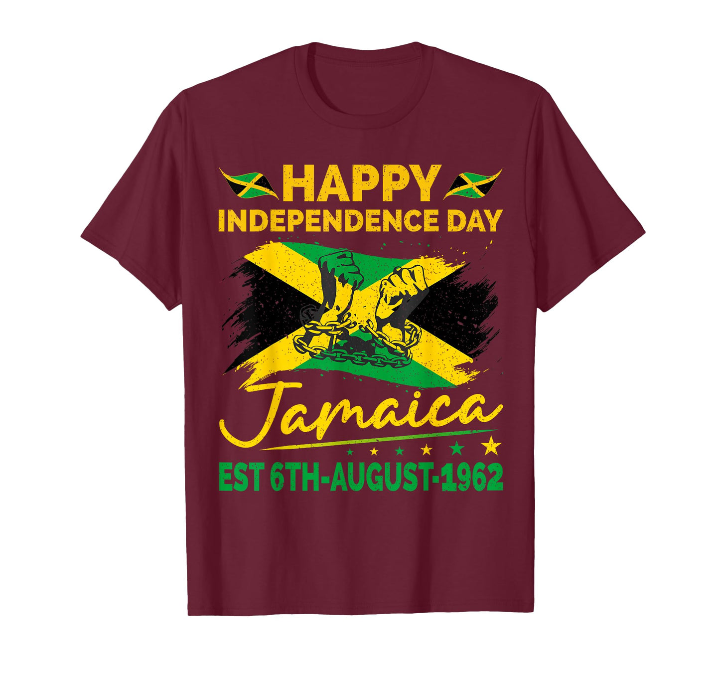 Happy Independence Day Jamaica 1962 Jamaican Men Women T-Shirt