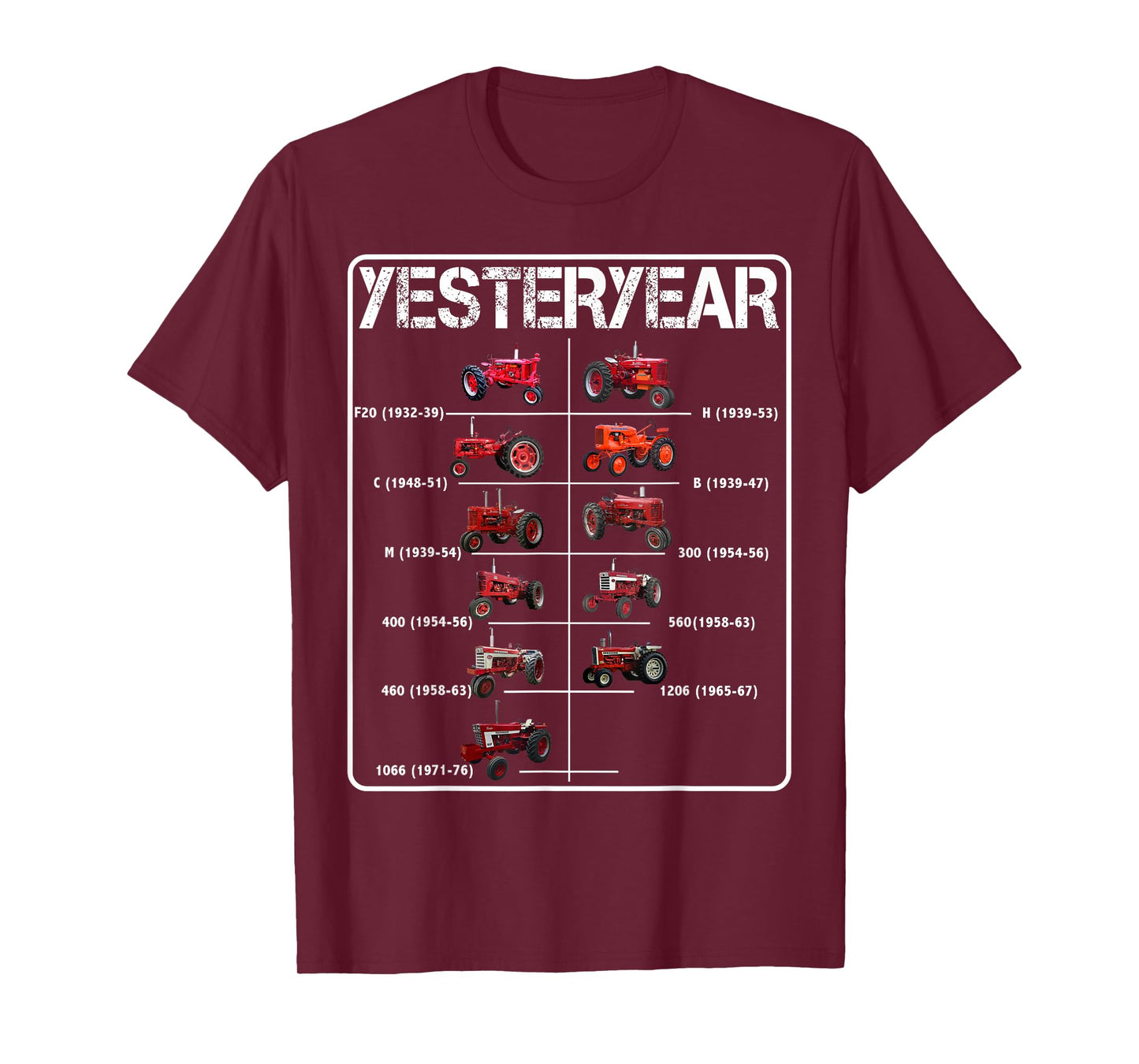 Retro Red Tractor Yesteryear Vintage T-Shirt