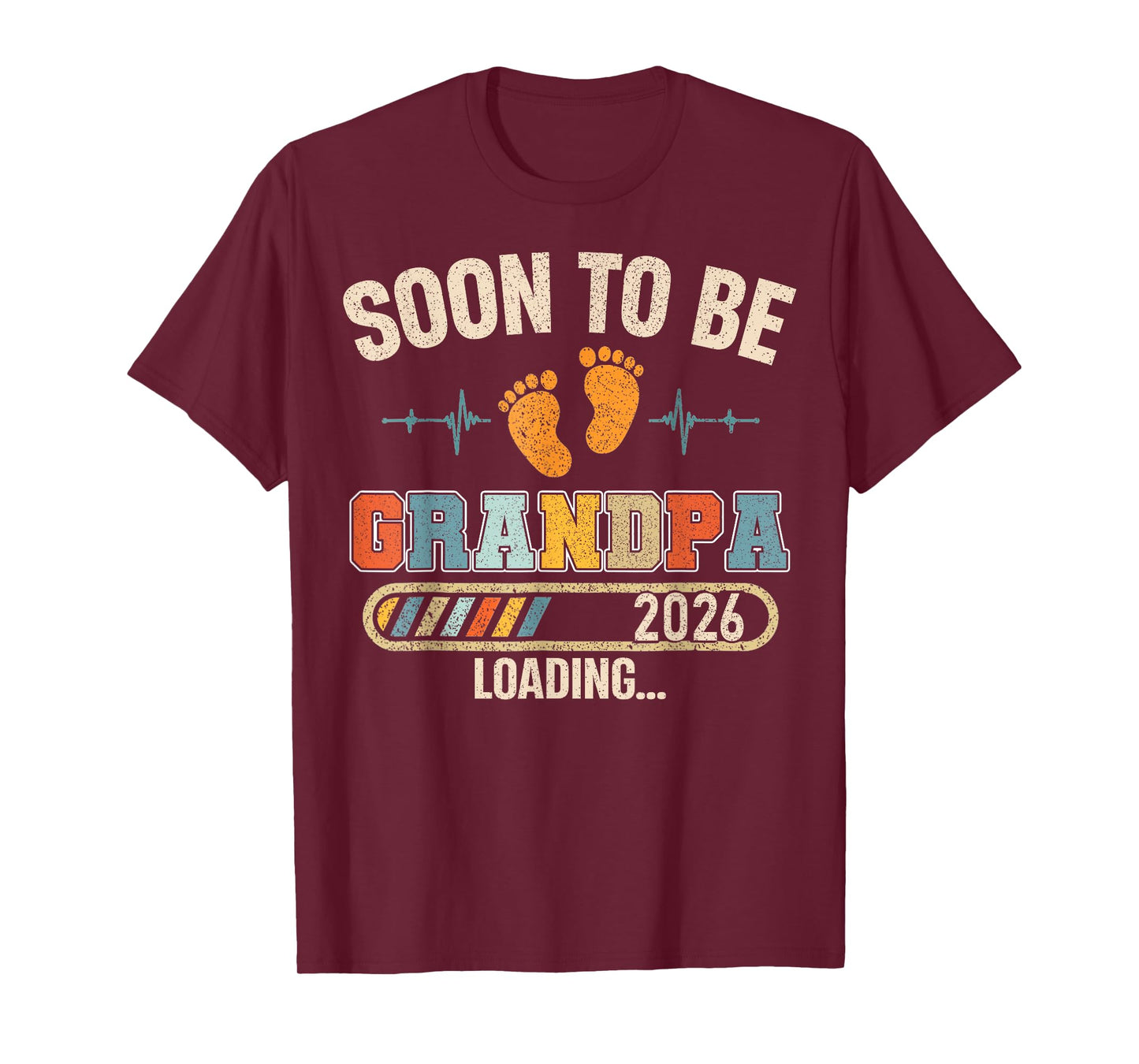 Soon to Be Grandpa 2026 Loading Baby Announcement Poppop T-Shirt