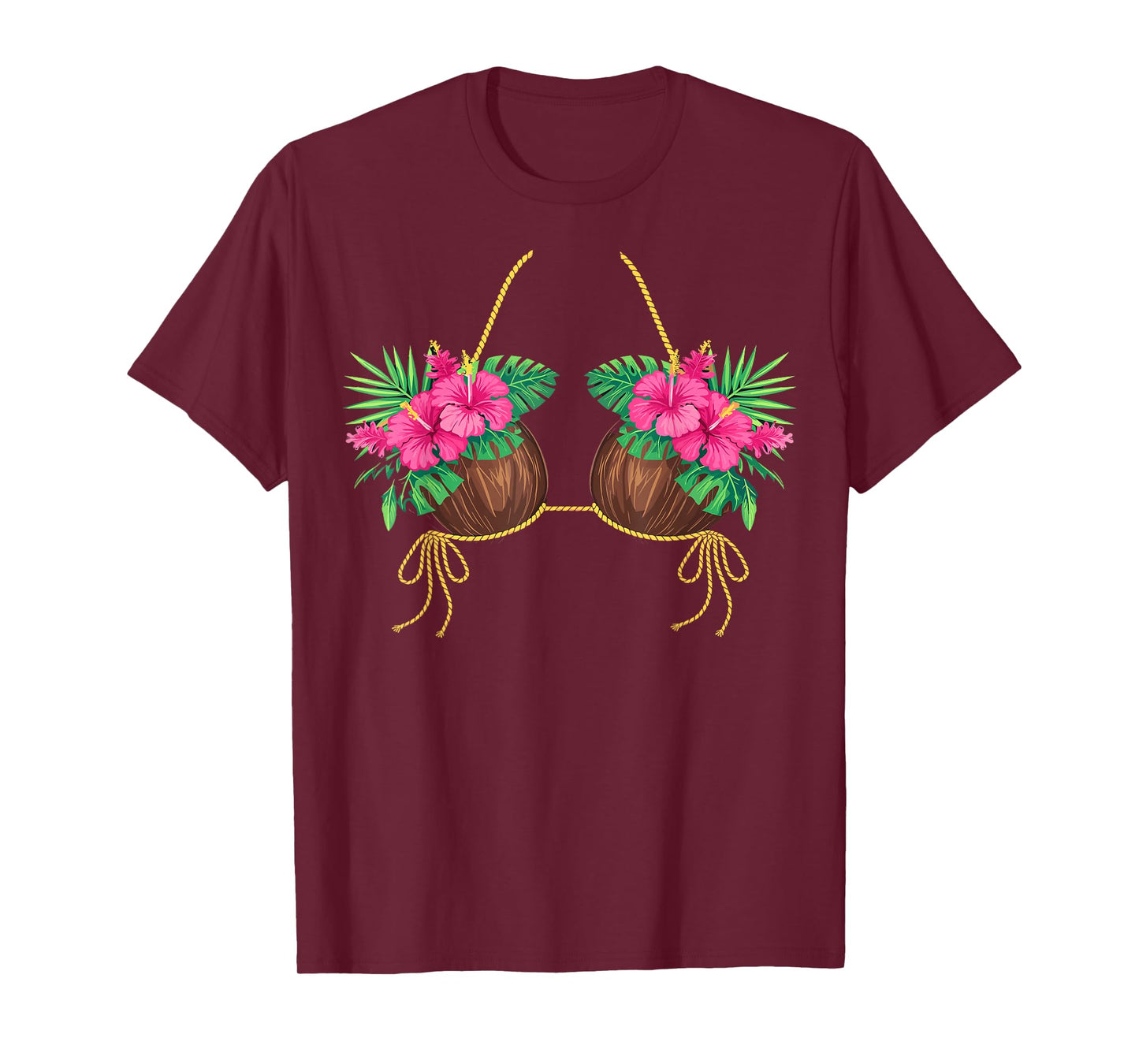 Funny Coconut Bra Tropical Luau Party Hawaii T-Shirt