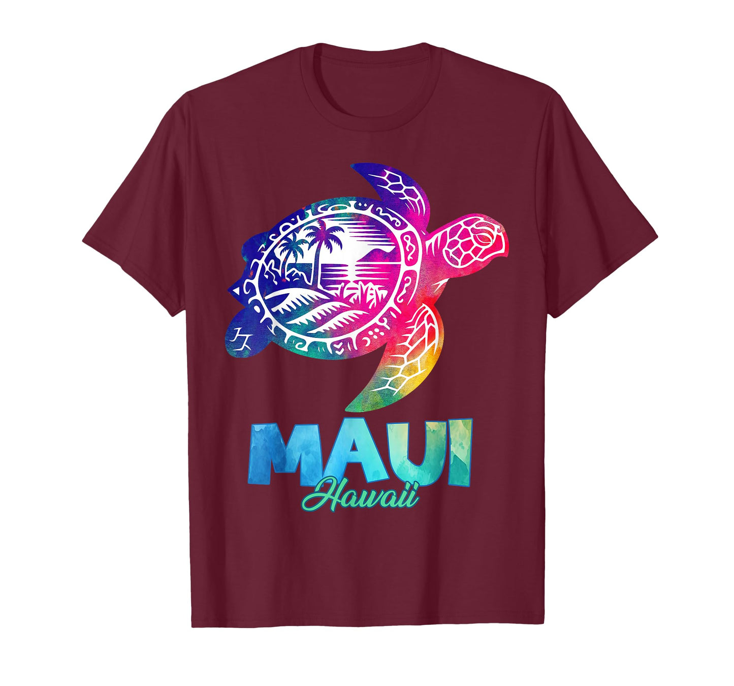 Maui Hawaii Turtle Tie Dye Summer Vacation Gifts Souvenir T-Shirt