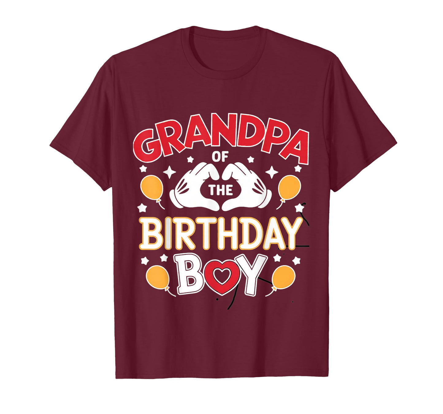 Grandpa of The Birthday Boy Family Party Decor Grandson T-Shirt