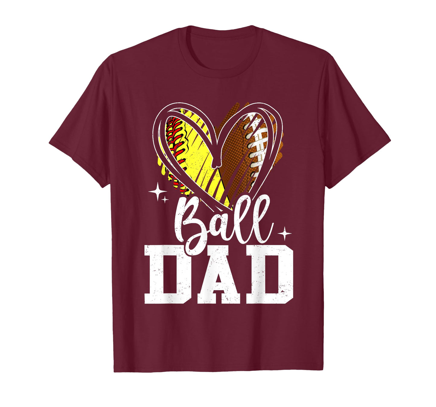 Ball Dad Softball Football Dad Of Both T-Shirt