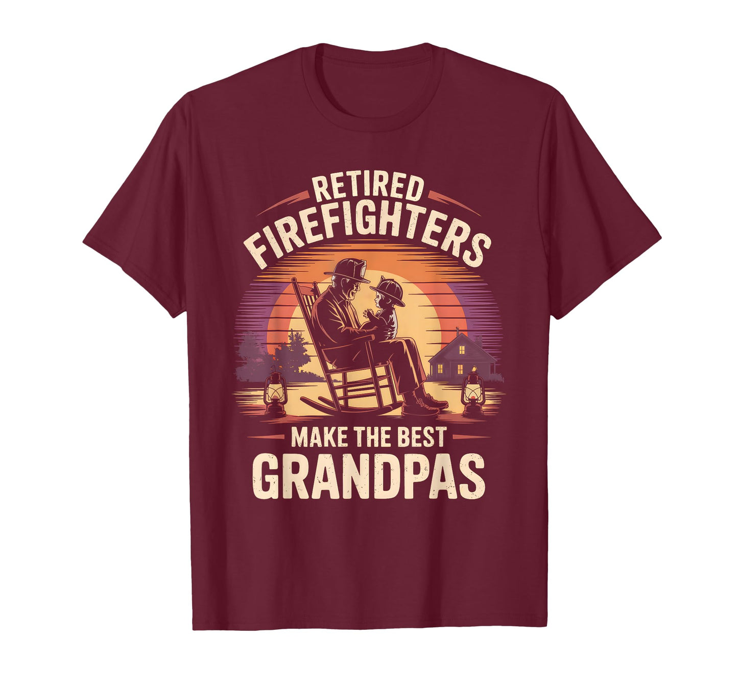 Retired Firefighters Best Grandpas - Firefighter Retirement T-Shirt