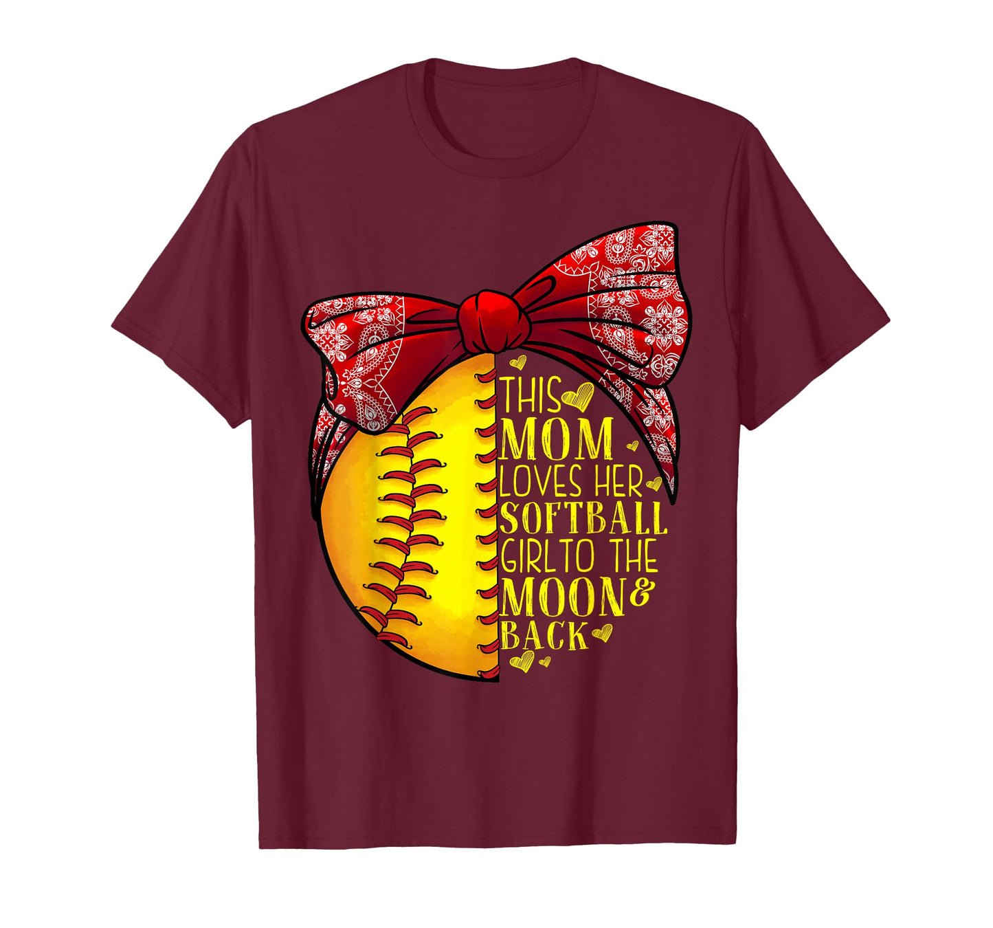 Funny Softball Gift Mom Women Pitcher Catcher Girls Lovers T-Shirt