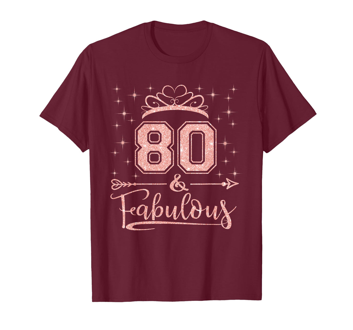 80 Fabulous 80 Years Old Happy 80th Birthday Girl Women T-Shirt