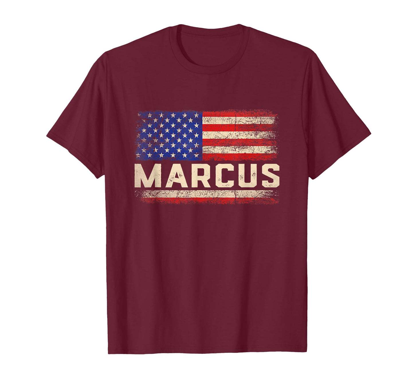 Marcus First Name Shirt Marcus Name American Flag Women Kids Men T-Shirt