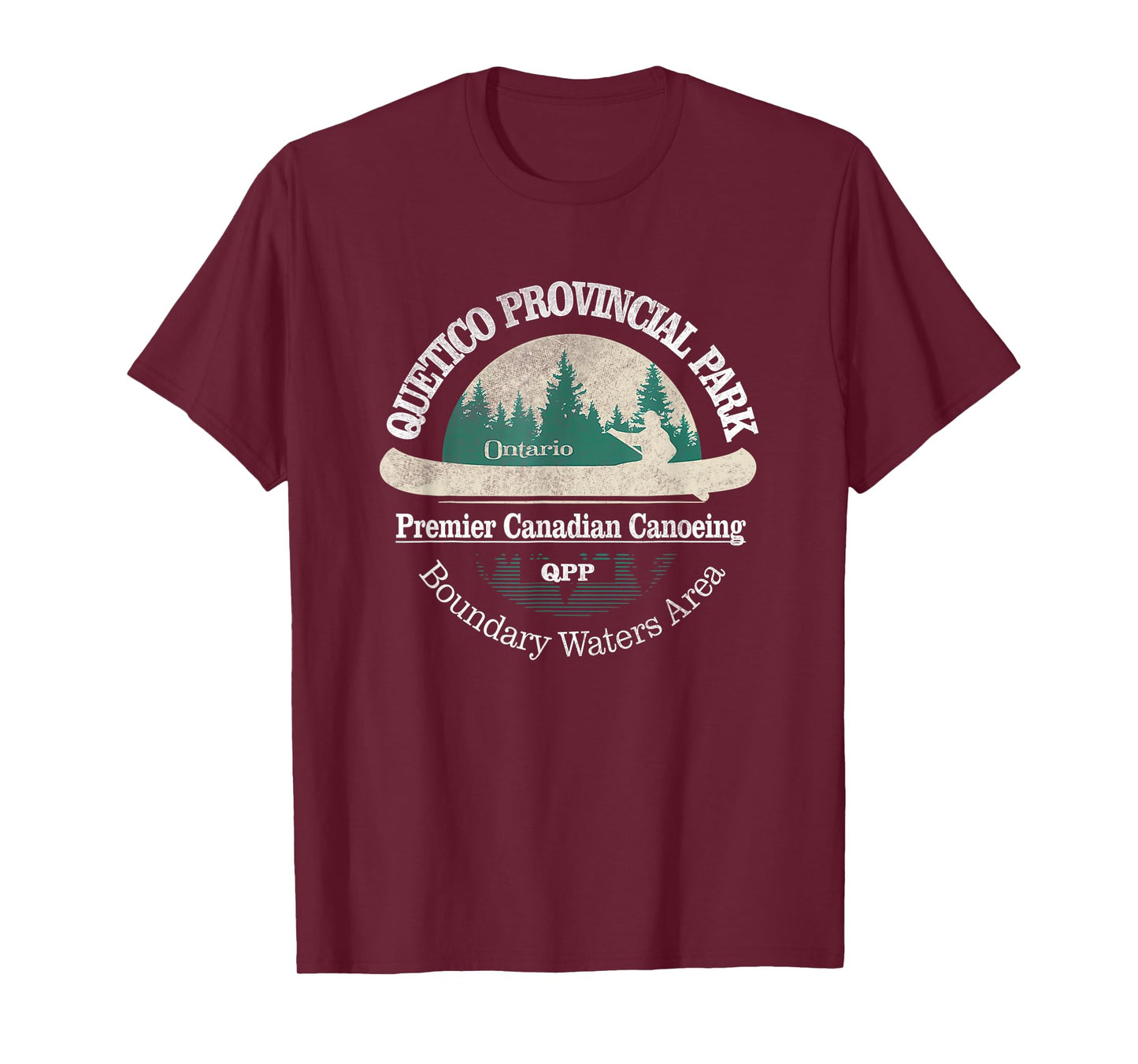 Vintage Nature Quetico Provincial Park River Canoe Camping T-Shirt