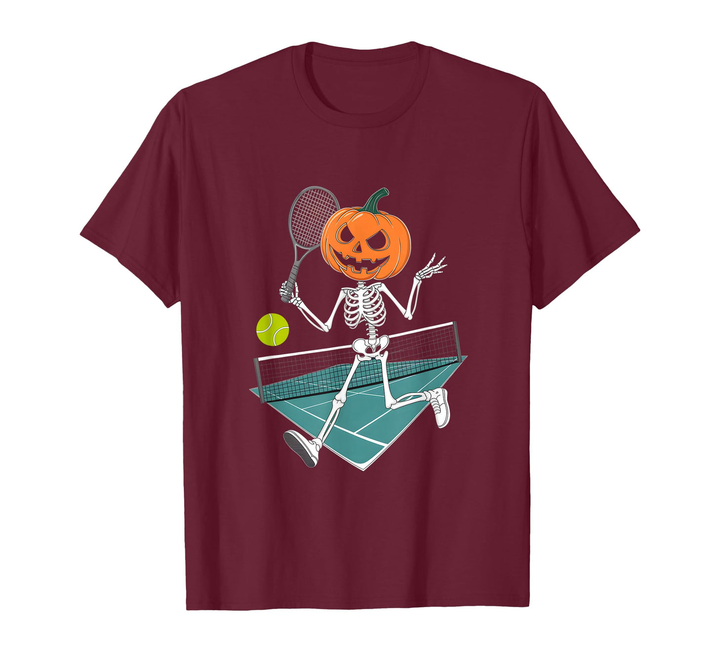Tennis Pumpkin Jack O LanternFunny Halloween Pun T-Shirt