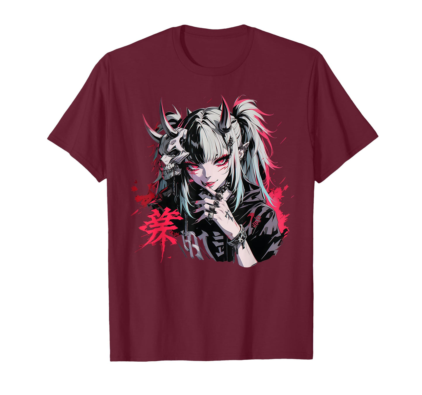 Gothic Anime Demon Waifu Cute Japan Manga Vaporware Retro T-Shirt