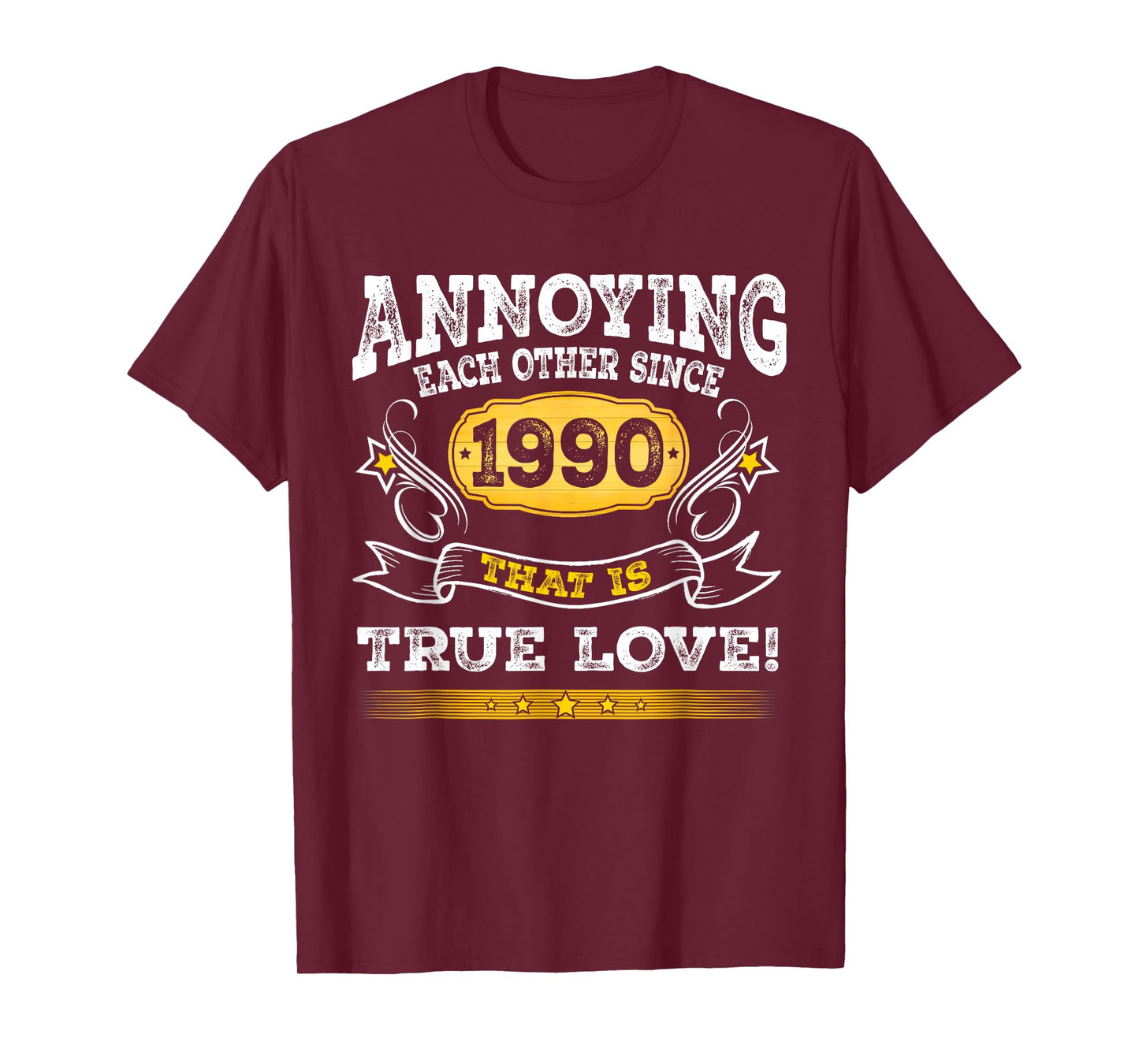 Annoying Each Other Since 1990 Wedding Anniversary Couples T-Shirt