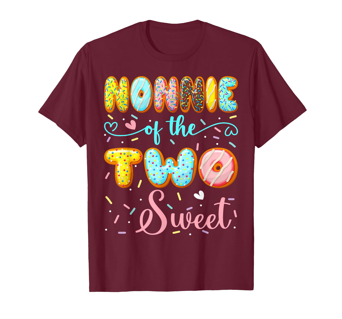 Nonnie Of The Two Sweet 2Nd Birthday Girl Donut Party T-Shirt