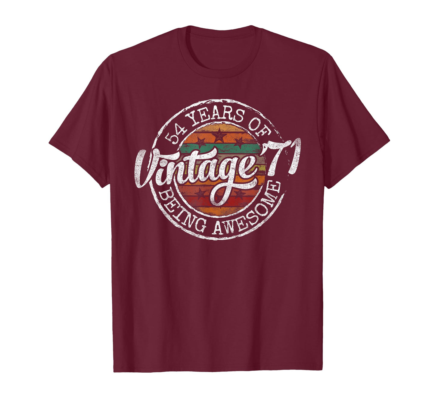 Vintage 1971 Bday Stamp 54th Birthday Gifts 54 Year Old T-Shirt