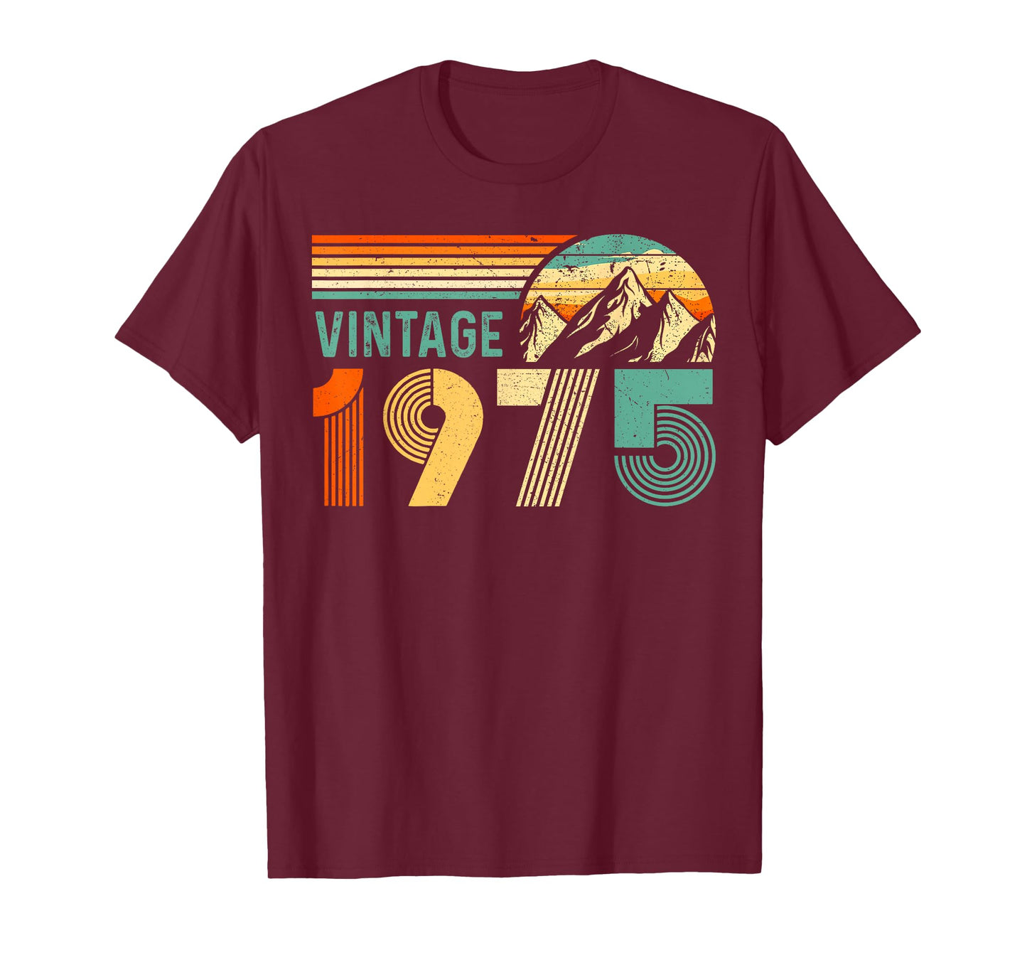 Vintage Birthday Retro 75 Birthday 50th 1975 For Men Women T-Shirt