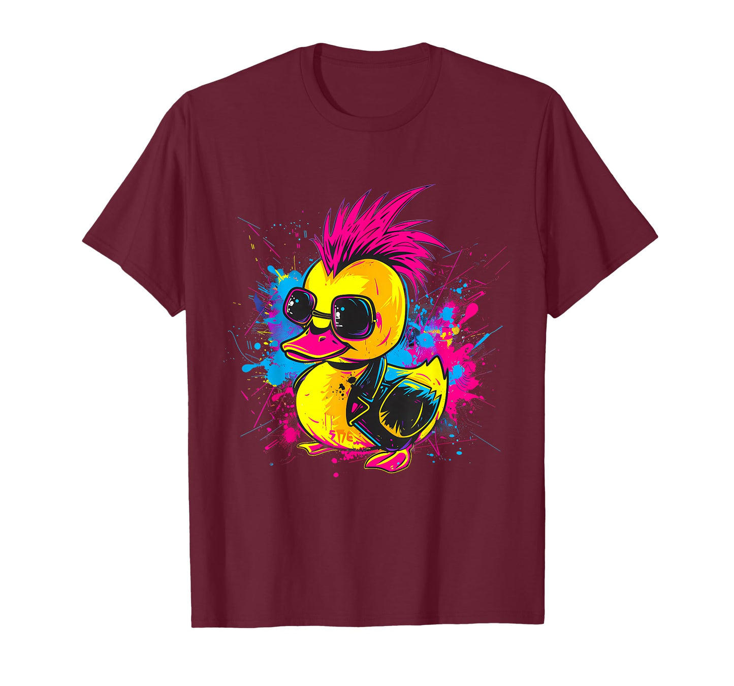 Rubber Duck Punk Rock Watercolor Rubber Duckling Duck Lover T-Shirt