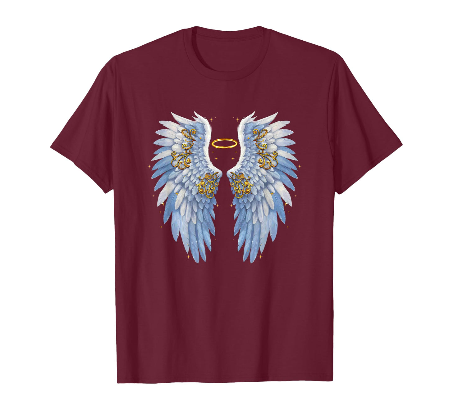 Elegant Angel Wings With Heavenly Halo T-Shirt