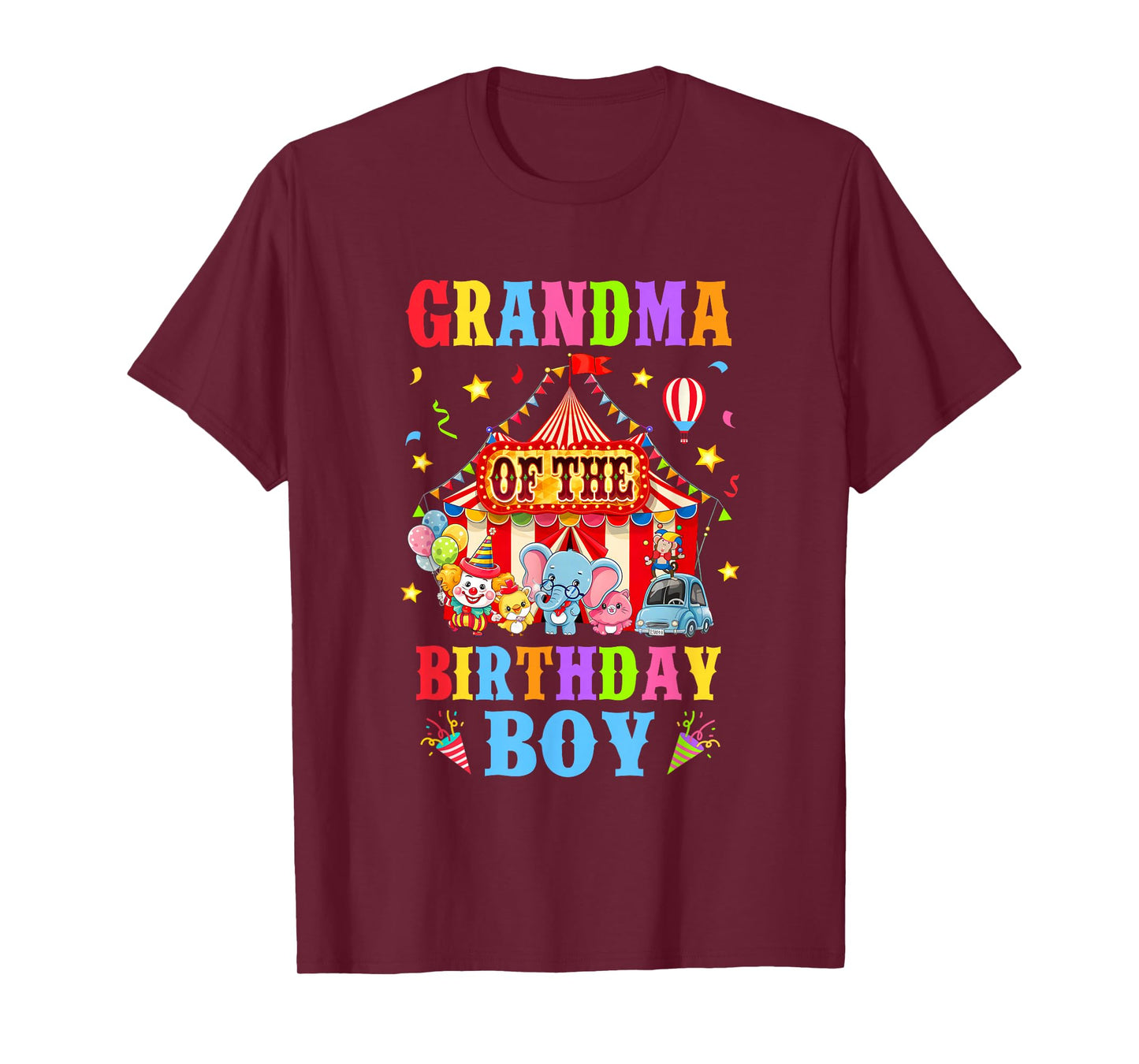 Grandma Of The Birthday For Boy Circus Carnival Theme Party T-Shirt