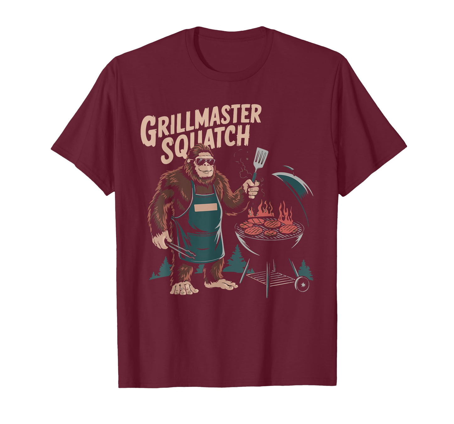 Grillmaster Sasquatch BBQ Lover Funny Grilling Barbeque T-Shirt